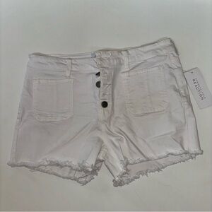 Kenneth Cole Reaction White Raw Hem Shorts Size 8